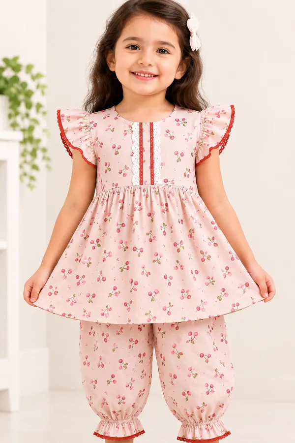 Girls_Cherry_Blossom_Cotton_Tunic_&_Harem_Pants_Co-Ord_Set