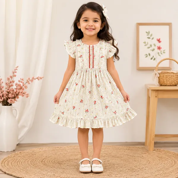 Girls_Floral_Print_Cotton_Swiss_Dot_Fit_&_Flare_Dress_Cream