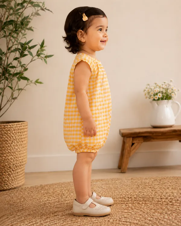 Sunshine_Daisy_Gingham_Cotton_Romper