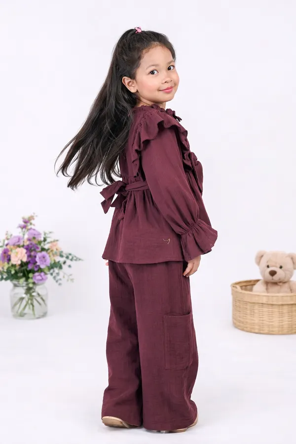 Brown_Cotton_Full_Sleeves_Coord_Set_For_Girls
