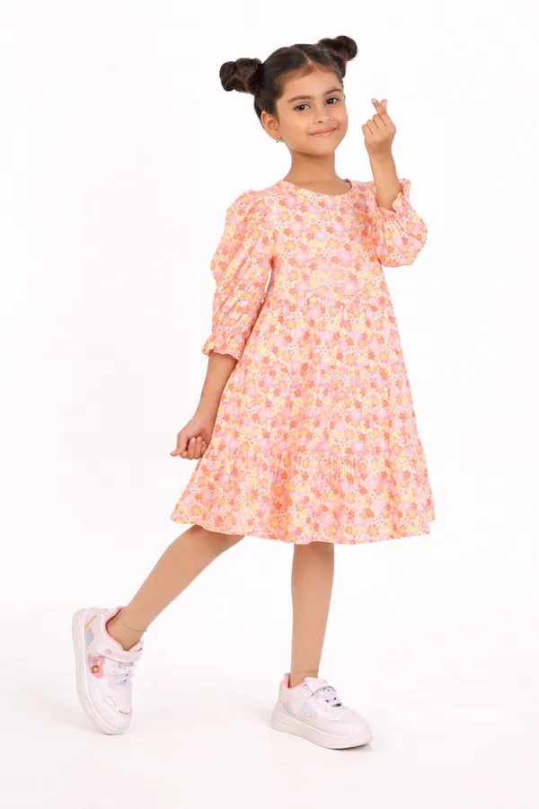 Multicolor_Cotton_Floral_Full_Sleeves_Dress_For_Girls