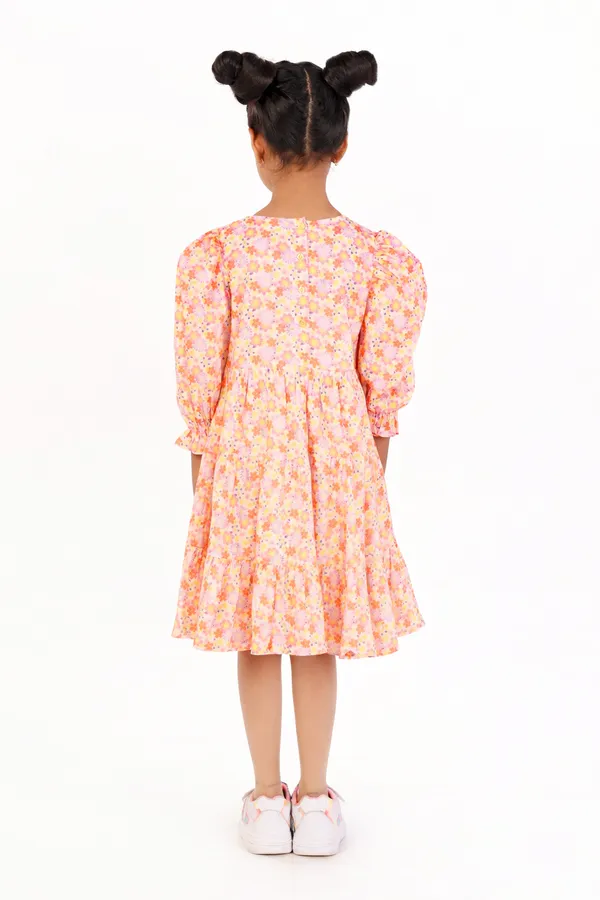 Multicolor_Cotton_Floral_Full_Sleeves_Dress_For_Girls