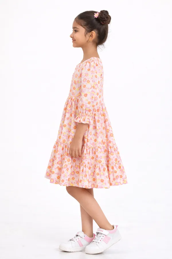 Multicolor_Cotton_Floral_Full_Sleeves_Dress_For_Girls