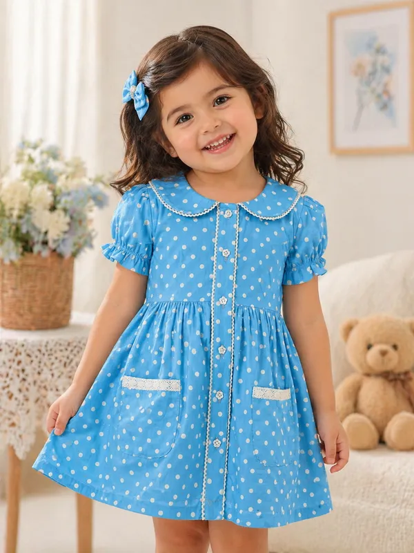 Toddler_Skyblue_Polka_Dot_Dress_With_Lace_Work