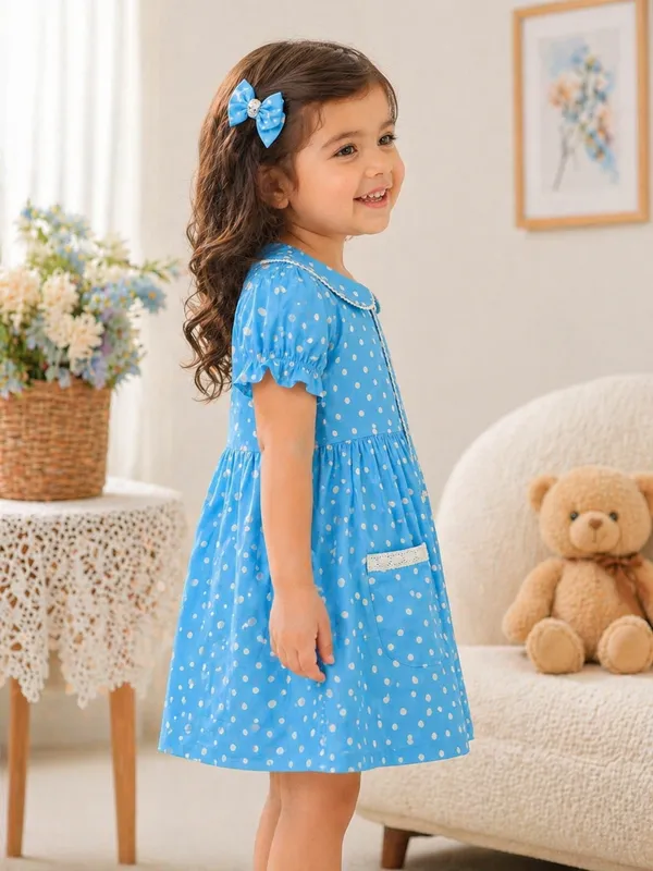Toddler_Skyblue_Polka_Dot_Dress_With_Lace_Work