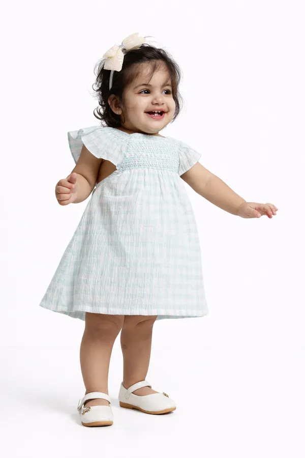 Blue_Cotton_Smocked_Check_Dress_With_Bloomer_For_Infant
