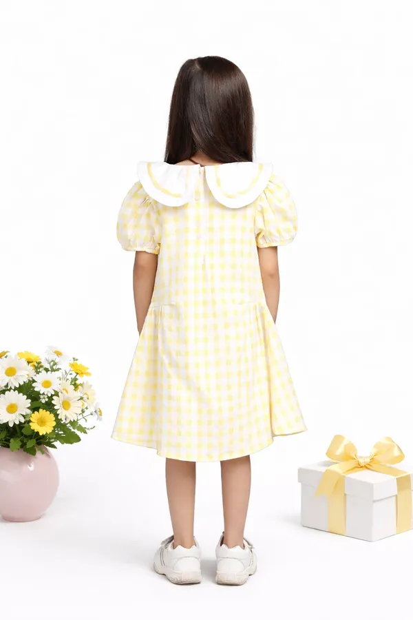 White_Cotton_Check_Dress_For_Girl