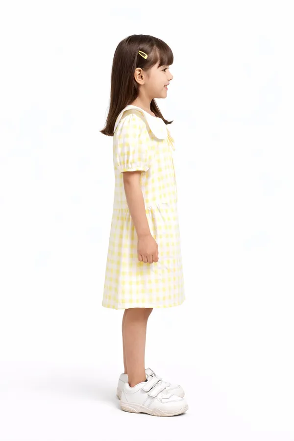 White_Cotton_Check_Dress_For_Girl