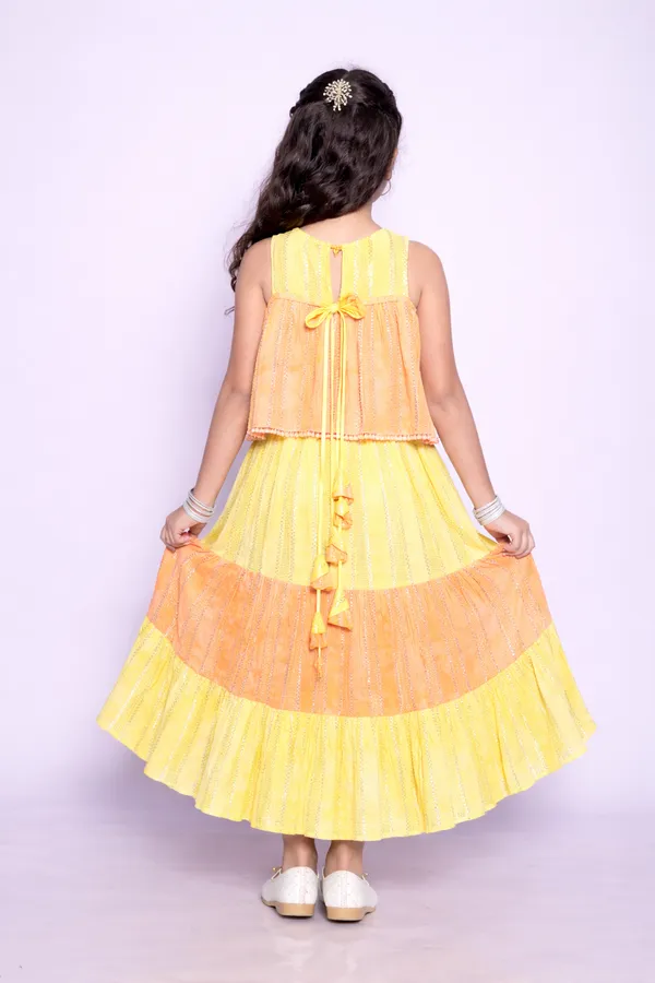 Yellow_&_Orange_Cotton_Dual_Shade_Lehenga_Set_For_Girls