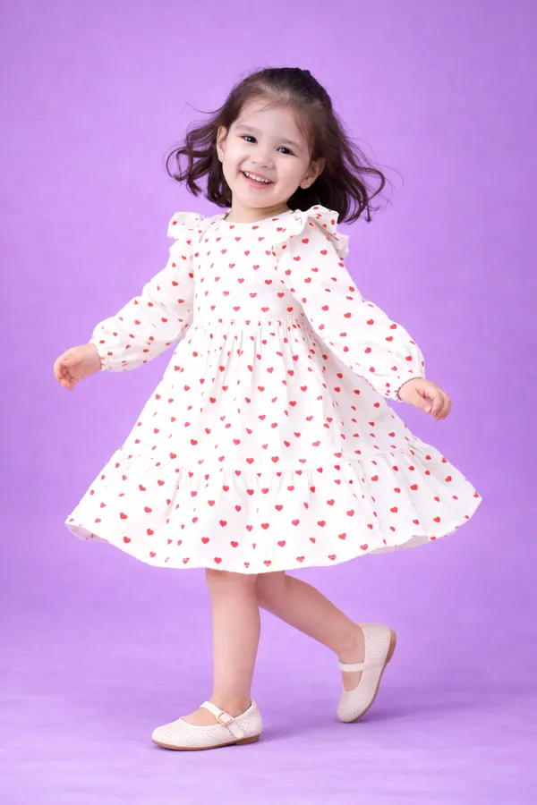 Off_White_Cotton_Text_Printed_Dress_For_Girls