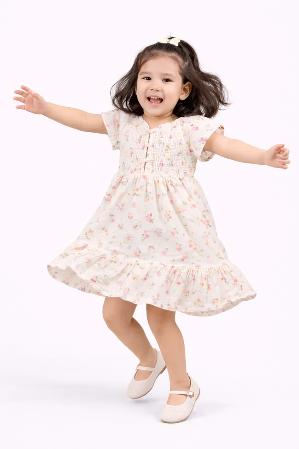 Multicolor_Cotton_Flower_Printed_Dress_For_Girl