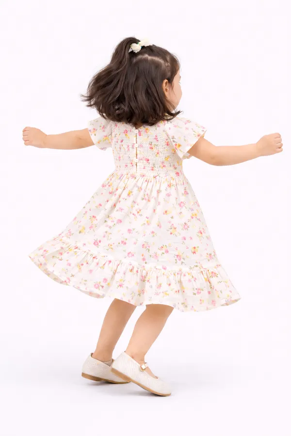 Multicolor_Cotton_Flower_Printed_Dress_For_Girl