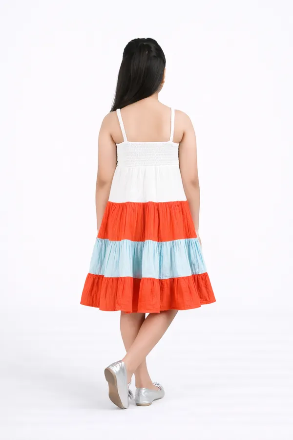 Multicolor_Cotton_Smocked_One_Piece_Dress_For_Girls