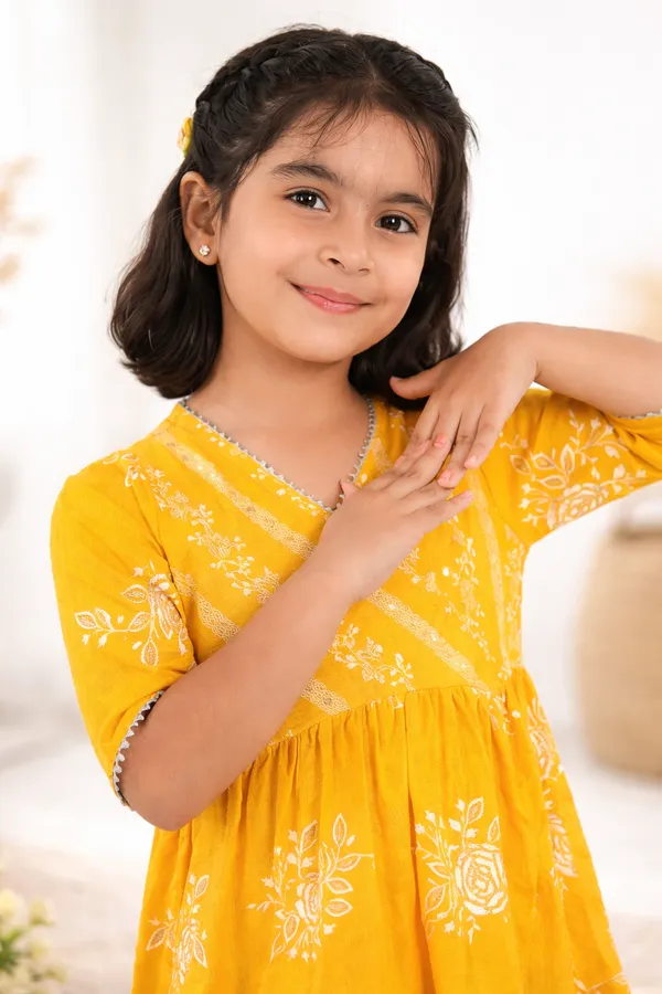 Yellow_Cotton_Ethnic_Sharara_Set_Festive_Wear_For_Girls