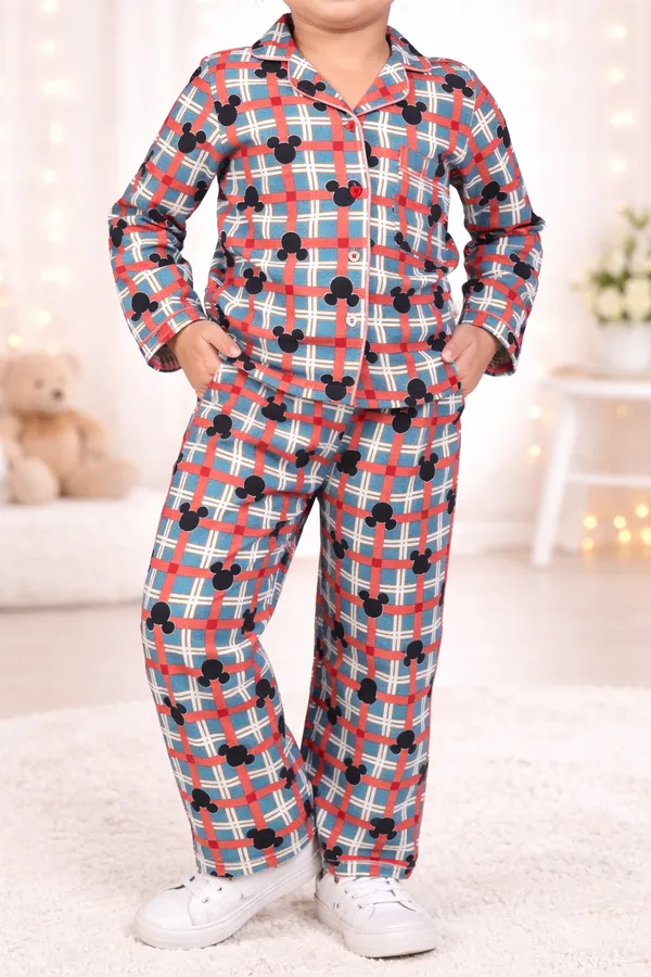 Multicolor_Cotton_Mickey_Themed_Night_Suit_For_Girls