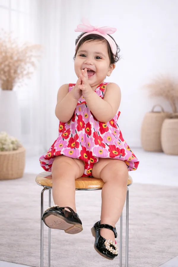 Multicolor_Cotton_Printed_Bodysuit_With_Shoulder_Straps_For_Girls