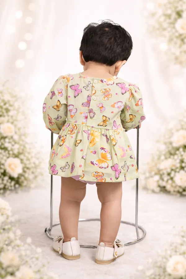 Green_Cotton_Conversational_Print_Fit_Flare_Dress_For_Girls