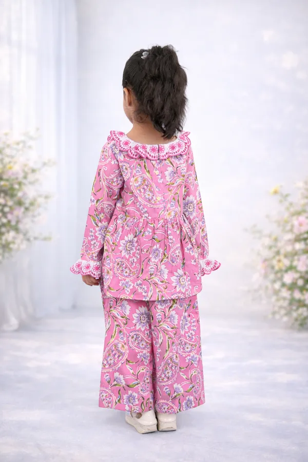 Orange_Cotton_Printed_Coord_Set_For_Girls