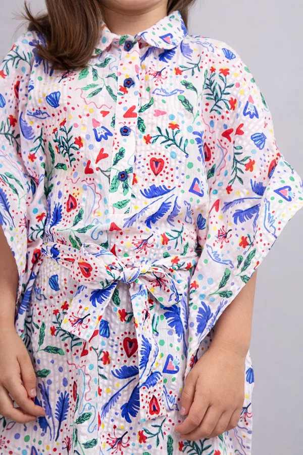 Multicolor_Cotton_Digital_Printed_Kaftan_Dress_For_Girl