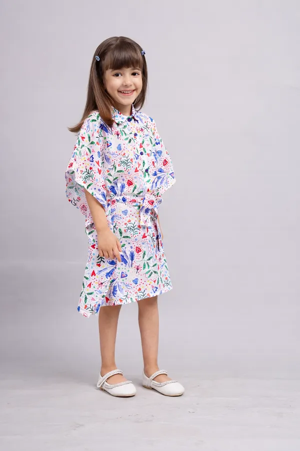 Multicolor_Cotton_Digital_Printed_Kaftan_Dress_For_Girl