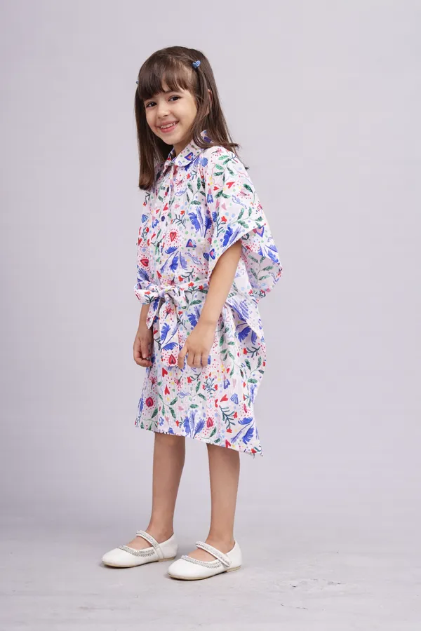 Multicolor_Cotton_Digital_Printed_Kaftan_Dress_For_Girl