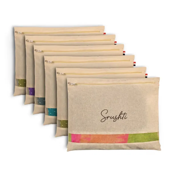 16.5x14.5_Inch_Cotton_Saree_Cover_With_Name_-_pack_of_6