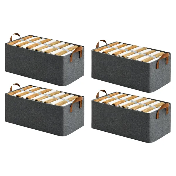 4_PCS_Wardrobe_Organizer_for_Clothes_with_Metal_Frame_Rectangle_Storage_Baskets_for_Clothing_Fabric_Storage_Box_with_Handles_Shelf_Basket_for_Storage_Clothes_(4_PCS,_Big_Storage_Box)