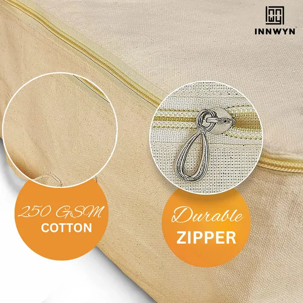 Pack_Of_3_Off-White_Cotton_Canvas_Storage_Bags_(17_X_14_X_7_Inches)_+_Set_Of_6_Cotton_Saree_Covers_With_Button