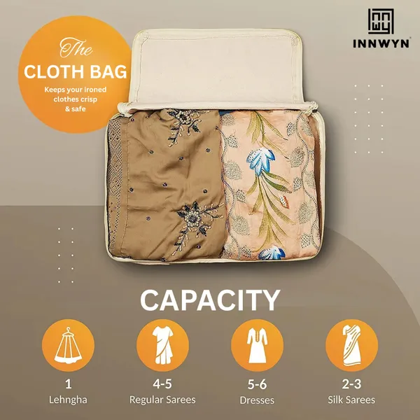 Pack_Of_3_Off-White_Cotton_Canvas_Storage_Bags_(17_X_14_X_7_Inches)_+_Set_Of_6_Cotton_Saree_Covers_With_Button