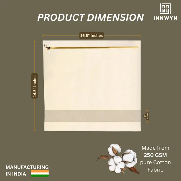 Pack_Of_3_Off-White_Cotton_Canvas_Storage_Bags_(17_X_14_X_7_Inches)_+_Set_Of_6_Cotton_Saree_Covers_With_Zipper