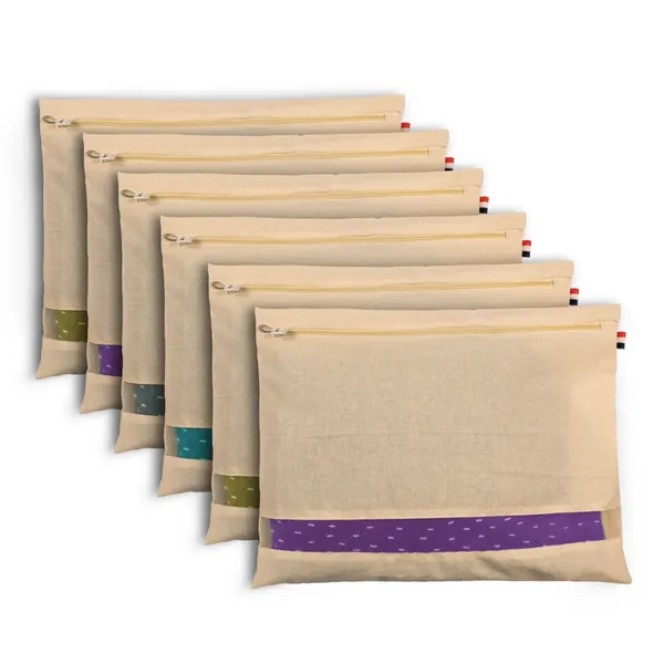 Pack_of_6_Cotton_Saree_Storage_Bags_with_Zip_Closure_|_Wardrobe_Organizer_with_Transparent_Mesh_Window_(16.5_x_14.5_Inches)