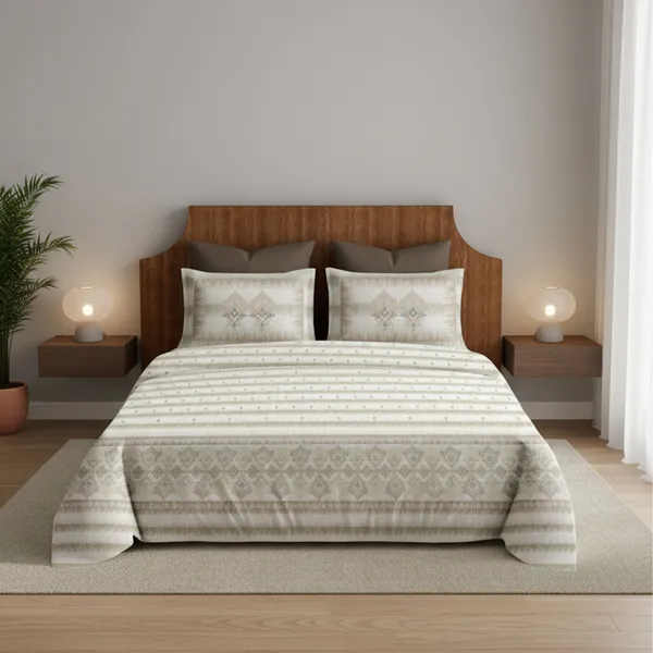 Brown_Pure_Cotton_Royal_Heritage_Printed_Bedsheet