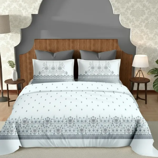 Grey_Pure_Cotton_Geometric_Motif_Printed_Bedsheet