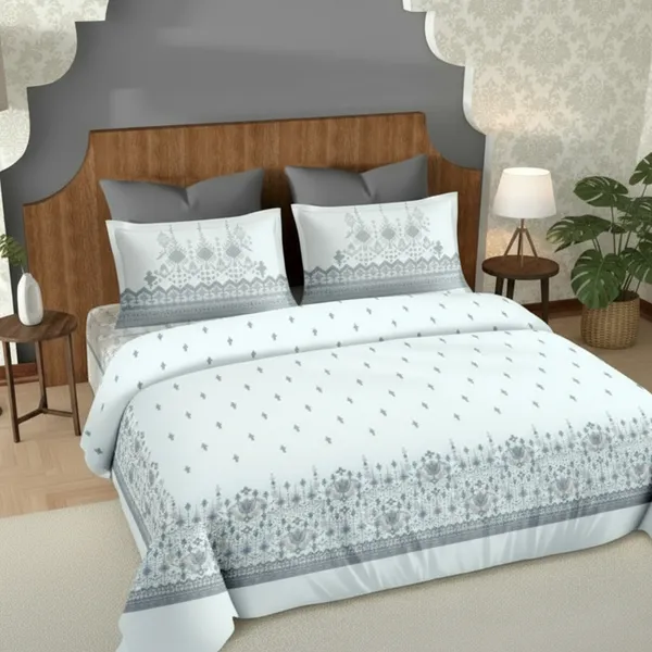 Grey_Pure_Cotton_Geometric_Motif_Printed_Bedsheet