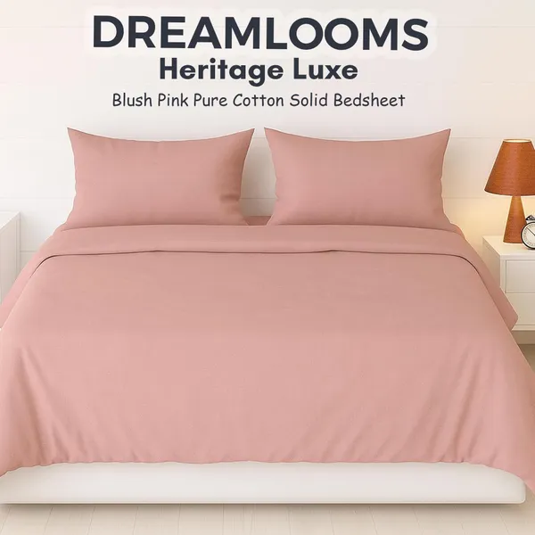Peach_Mist_Heritage_Luxe_Pure_Cotton_Solid_Bedsheet