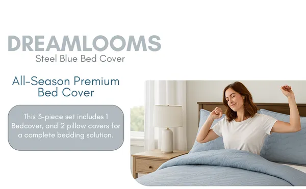 Steal_Blue_Vistara_Dyed_Microfiber_Solid_Bed_Cover_Set
