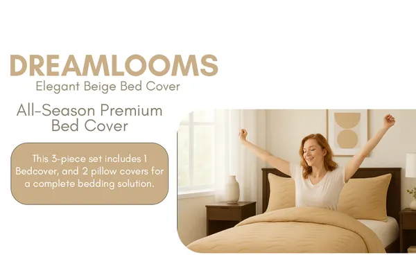 Elegant_Beige_Vistara_Dyed_Microfiber_Solid_Bed_Cover_Set