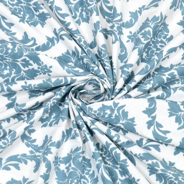 Elite_Floral_Crest_Blue_Cotton_Printed_King_Size_Bedsheet