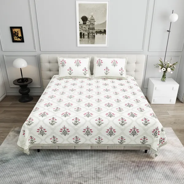Elite_Floral_Pink_Cotton_Printed__King_Size_Bedsheet