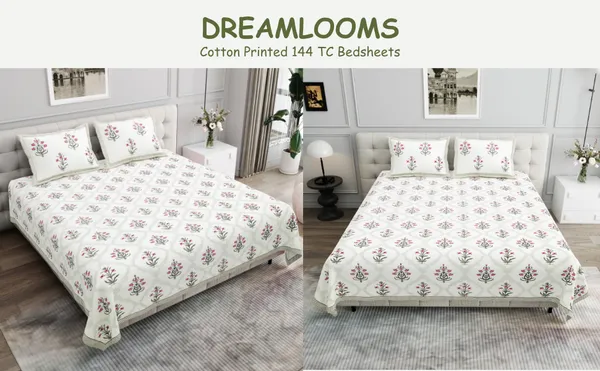 Elite_Floral_Pink_Cotton_Printed__King_Size_Bedsheet