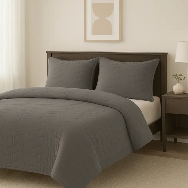 Charcoal_Grey_Vistara_Dyed_Microfiber_Solid_Bed_Cover_Set