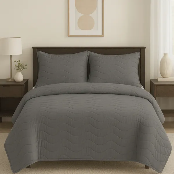 Charcoal_Grey_Vistara_Dyed_Microfiber_Solid_Bed_Cover_Set