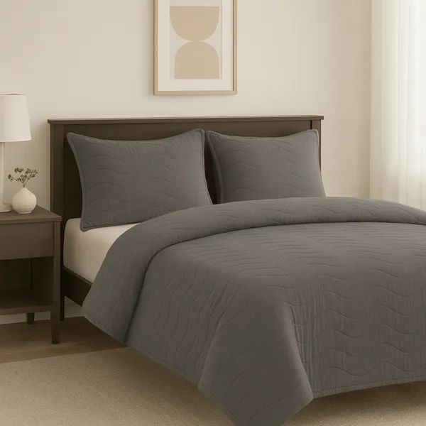Charcoal_Grey_Vistara_Dyed_Microfiber_Solid_Bed_Cover_Set