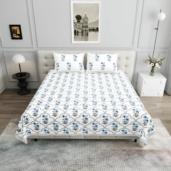 Elite_Tropical_Bloom_Blue_Cotton_Printed_King_Size_Bedsheet