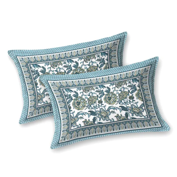 Elite_Botanical_Block_Blue_Cotton_Printed_King_Size_Bedsheet