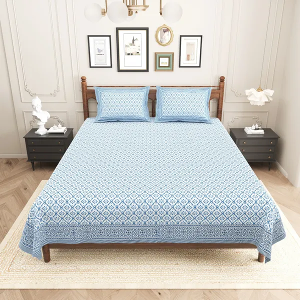 Elite_Geometric_Blue_Cotton_Printed_King_Size_Bedsheet
