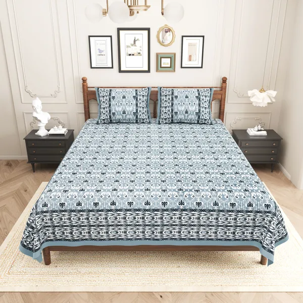 Elite_Classic_Floral_Blue_Cotton_Printed_King_Size_Bedsheet