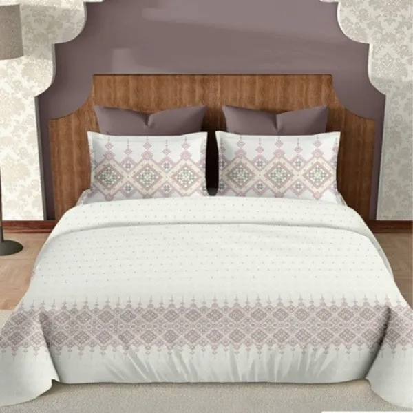 Pink_Pure_Cotton_Heritage_Grid_Printed_Bedsheet