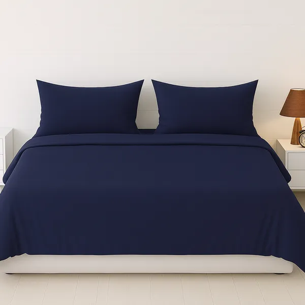 Midnight_Blue_Heritage_Luxe_Pure_Cotton_Solid_Bedsheet
