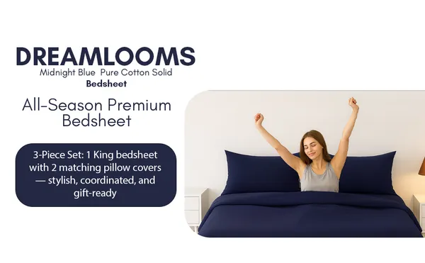 Midnight_Blue_Heritage_Luxe_Pure_Cotton_Solid_Bedsheet